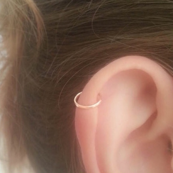 Helix Earring 16 Gauge Gold Filled Seamless Hoop Piercing